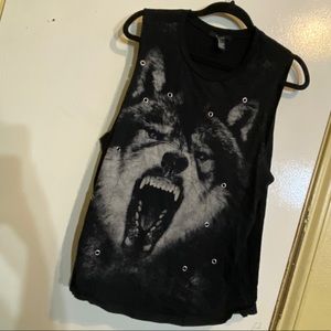 Forever 21 Wolf Sleeveless top